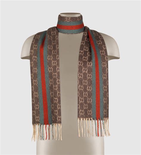 gucci men's cashmere scarf|gucci cashmere scarf women.